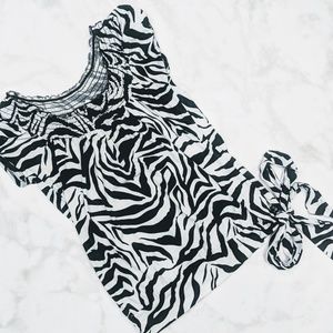 HeartSoul Black & White Zebra striped blouse